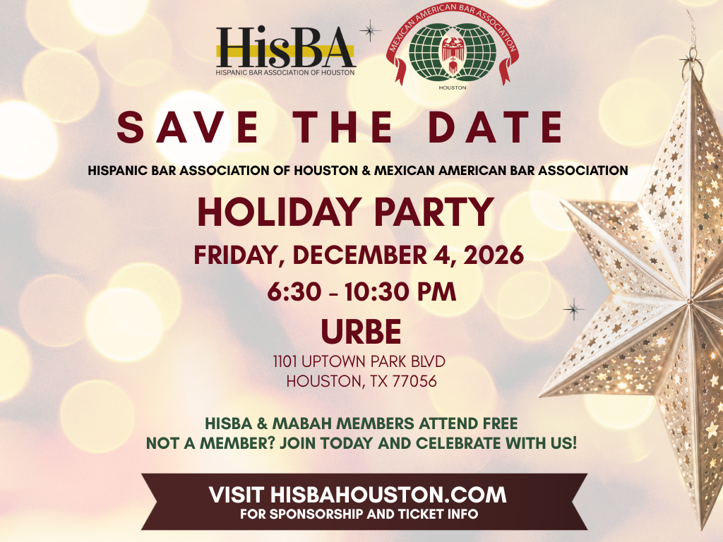 Official 2026 HisBA and MABAH holiday party invitation