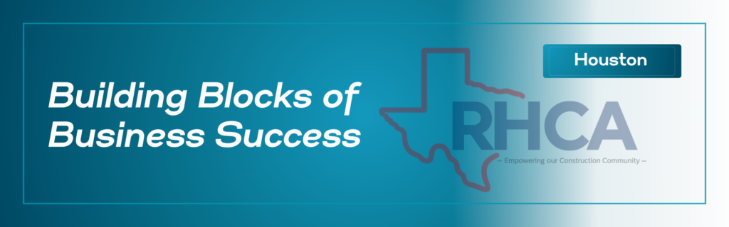 Official promotional image for RHCA Building Blocks of Business Success – December 2026