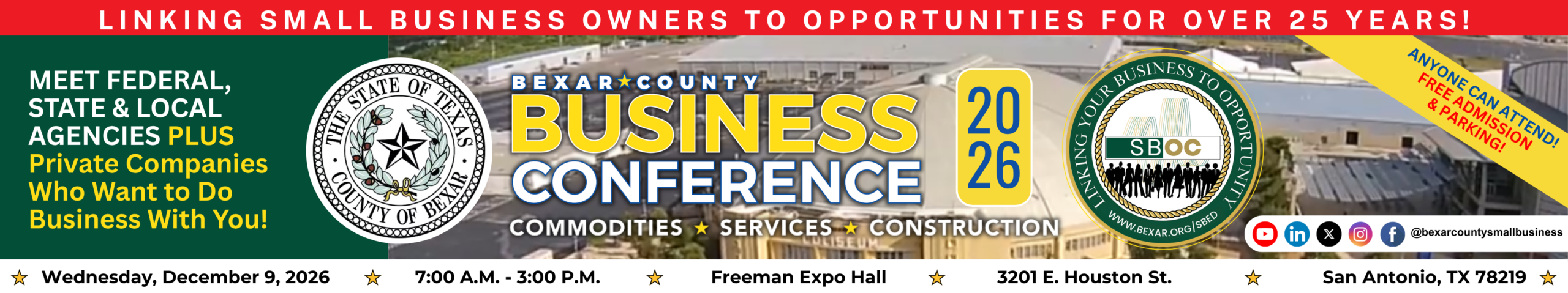 Official promotional image for 26th Annual Bexar County Business Conference