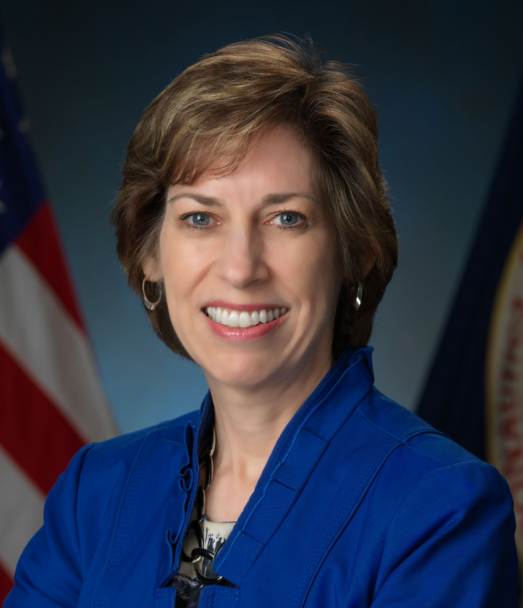 Official NASA portrait of astronaut Ellen Ochoa, featured speaker at the Nov. 2, 2026 Baker Institute event