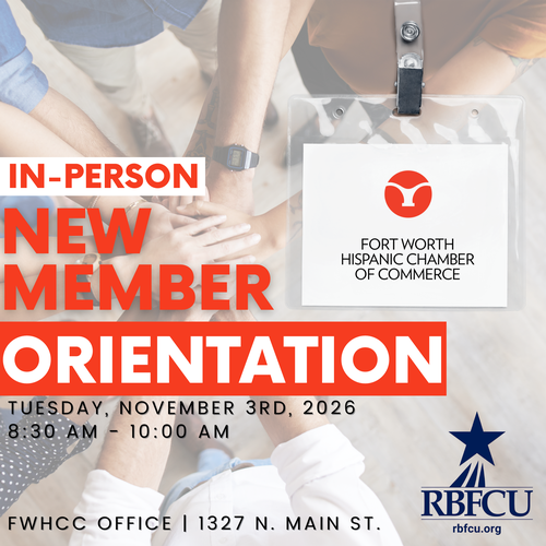 Official artwork for FWHCC member orientation on November 3, 2026